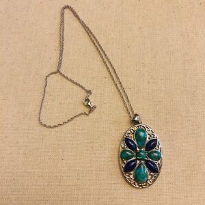 ATI Sterling silver pendant with stones